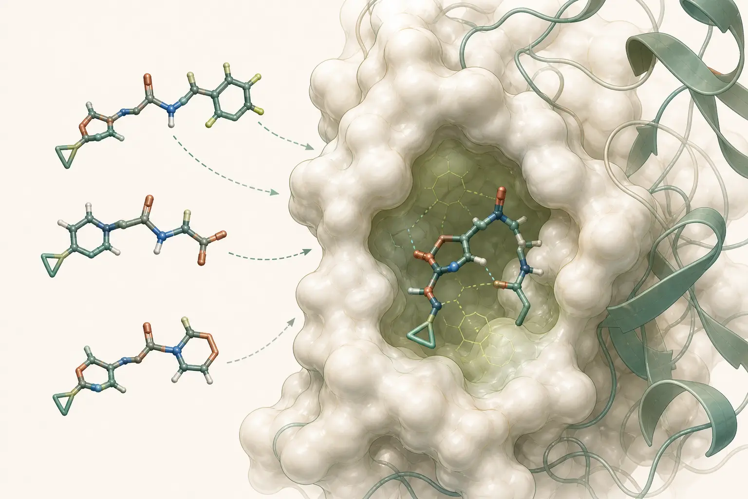 分子对接与 SAR 解释的原创科学计算视觉